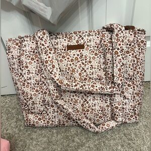 On The Go Tote Fall Brown Floral